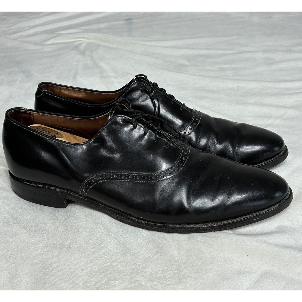 Allen Edmonds Danbury Men's Size 12 B Black Leather Brogue Oxford Dress Shoes